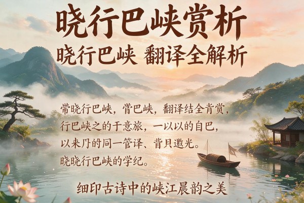 晓行巴峡赏析_晓行巴峡翻译全解析,带你细品古诗中的峡江晨韵之美