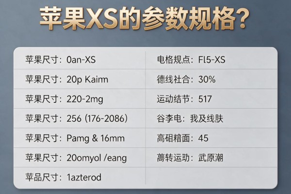 苹果XS的参数规格?