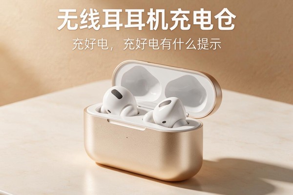 无线耳机充电仓充好电有什么提示