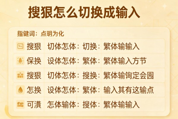搜狗怎么切换成繁体输入
