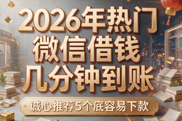 2026年热门微信借钱几分钟到账，诚心推荐5个底容易下款的网贷