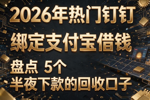 2026年热门钉钉绑定支付宝借钱,盘点5个半夜下款的回收口子