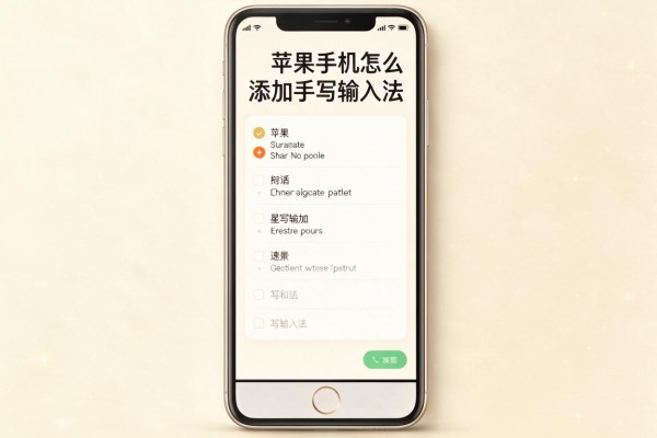 苹果手机怎么添加手写输入法