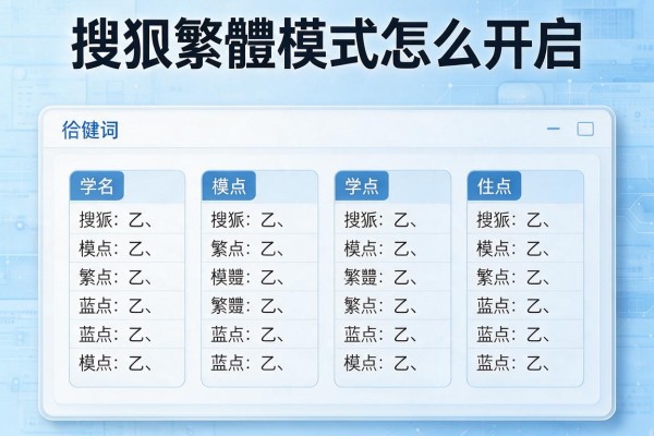 搜狗繁体模式怎么开启