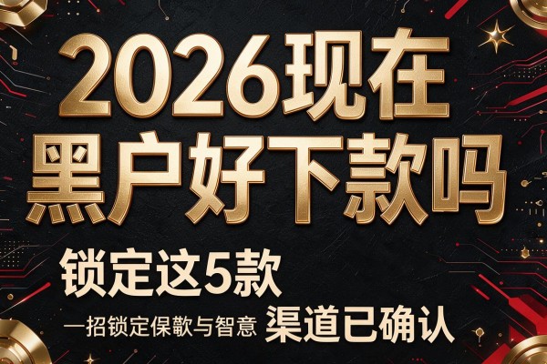 2026现在黑户好下款吗,锁定这5款渠道已确认