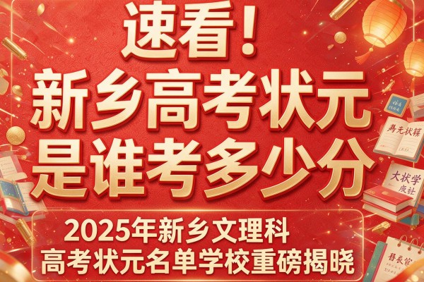 速看!新乡高考状元是谁考多少分,2025年新乡文理科高考状元名单学校重磅揭晓