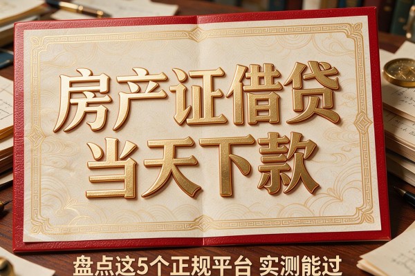 房产证借贷当天下款，盘点这5个正规平台实测能过