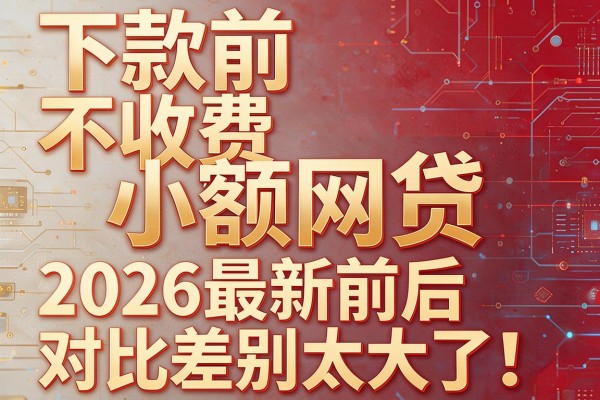 下款前不收费小额网贷,2026最新前后对比差别太大了!