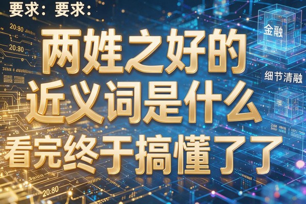 两姓之好的近义词是什么看完这篇终于搞懂了