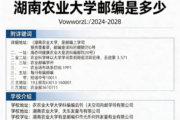 湖南农业大学邮编是多少 附详细地址和学校介绍