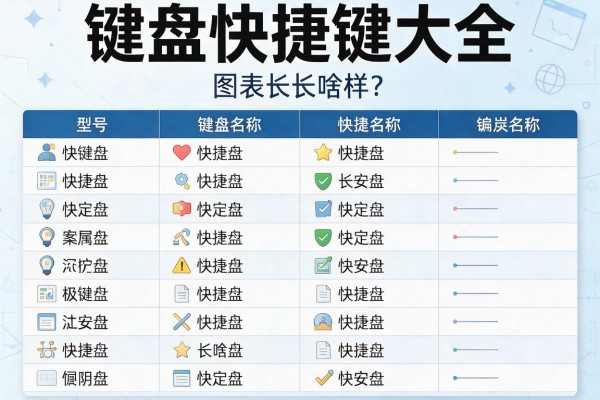 键盘快捷键大全图表长啥样?