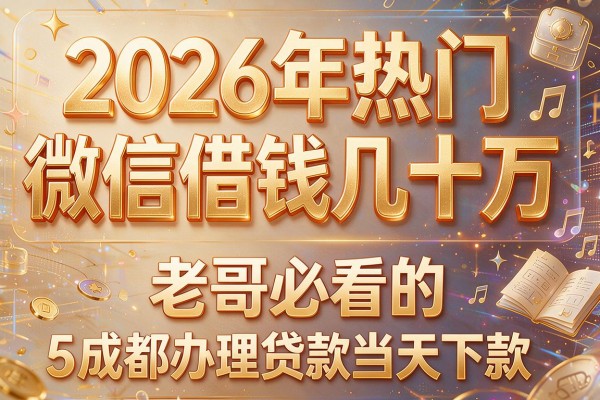 2026年热门微信借钱几十万,老哥必看的5个成都办理贷款当天下款
