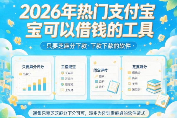 2026年热门支付宝可以借钱的工具，只要芝麻分下款的软件