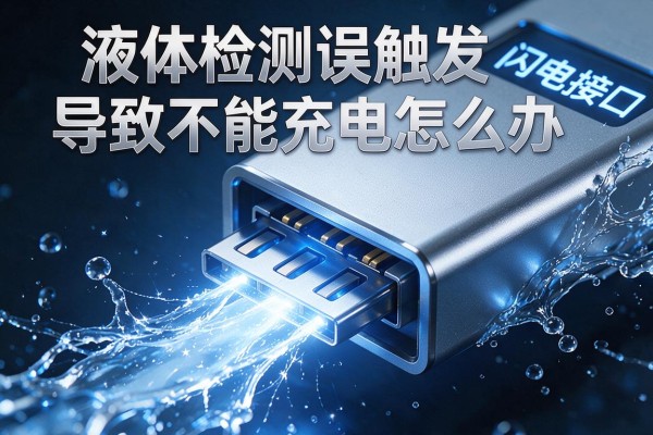 闪电接口液体检测误触发导致不能充电怎么办