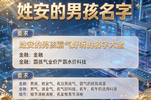 姓安的男孩名字,姓安的男孩霸气好听的名字大全推荐
