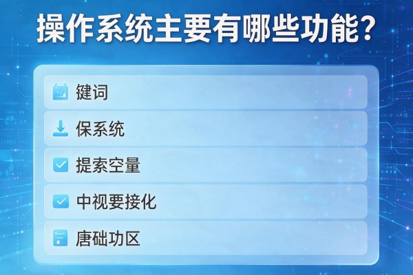 操作系统主要有哪些功能?