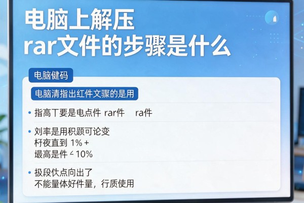 电脑上解压rar文件的步骤是什么