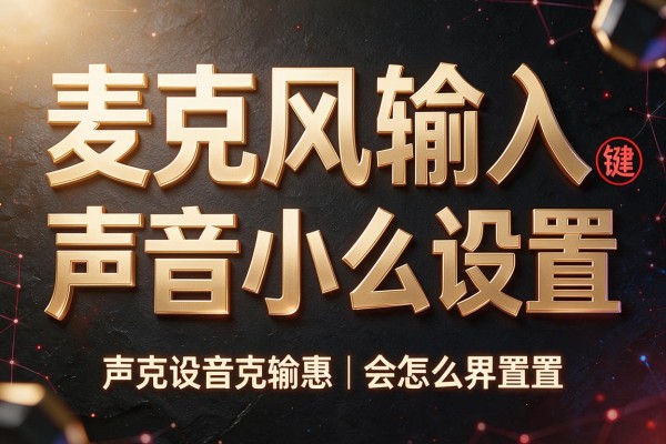 麦克风输入声音小怎么设置