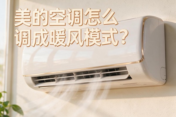 美的空调怎么调成暖风模式？