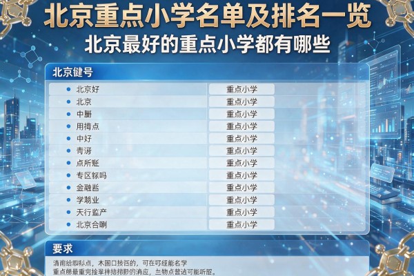 北京重点小学名单及排名一览,北京最好的重点小学都有哪些