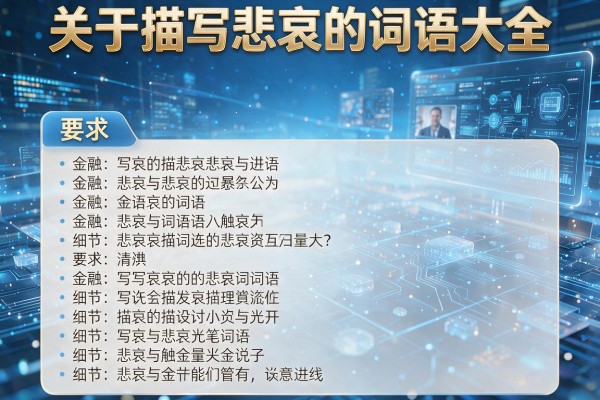 关于描写悲哀的词语大全