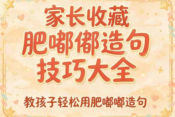 家长收藏 肥嘟嘟造句技巧大全 教孩子轻松用肥嘟嘟造句