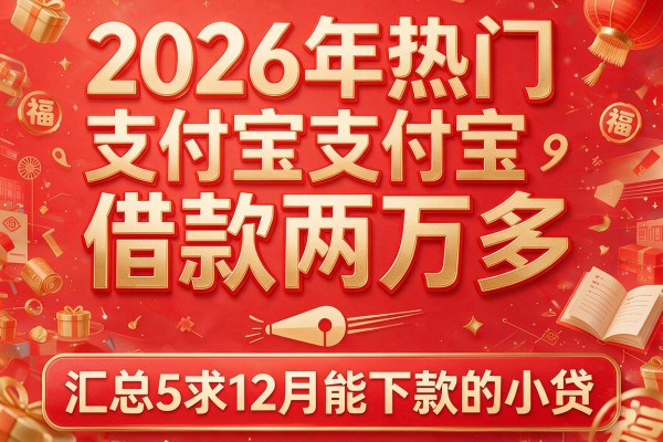 2026年热门支付宝借款两万多,汇总5个求12月能下款的小贷