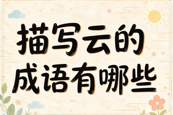 描写云的四字成语有哪些