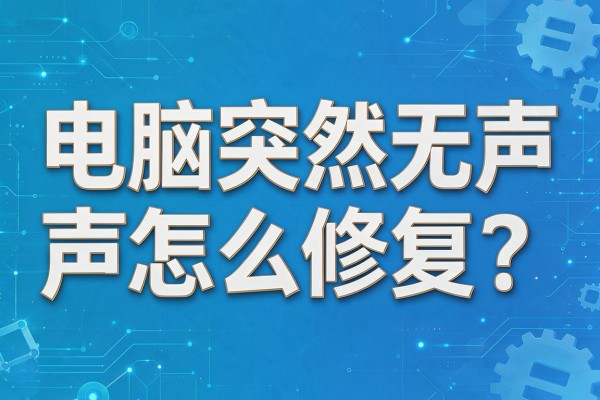 电脑突然无声怎么修复?