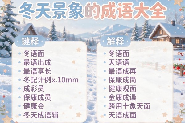 描写冬天景象的成语大全及解释