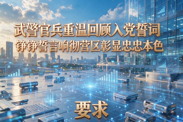 武警官兵重温回顾入党誓词 铮铮誓言响彻营区彰显忠诚本色