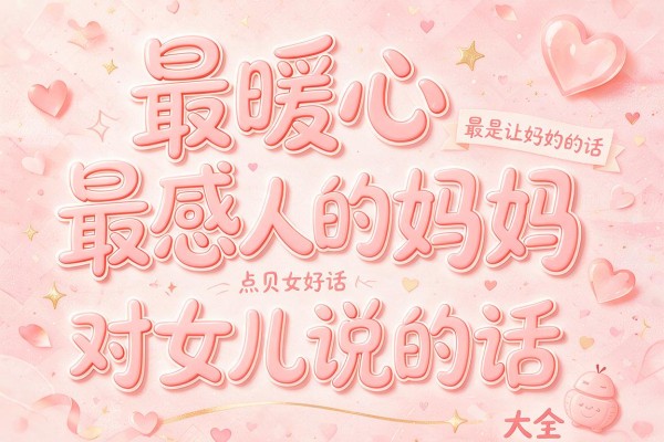 最暖心最感人的妈妈对女儿说的话大全