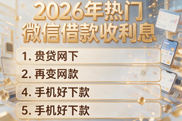 2026年热门微信借款收利息,详细阐述5个手机好下款的网贷