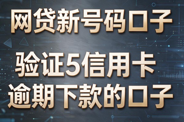 网贷新号码口子,验证5个信用卡逾期下款的口子