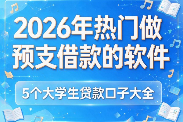2026年热门做预支借款的软件,盘点5个大学生贷款口子大全