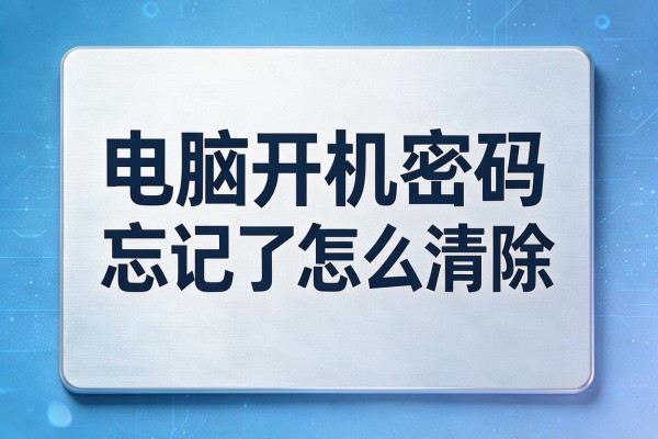 电脑开机密码忘记了怎么清除