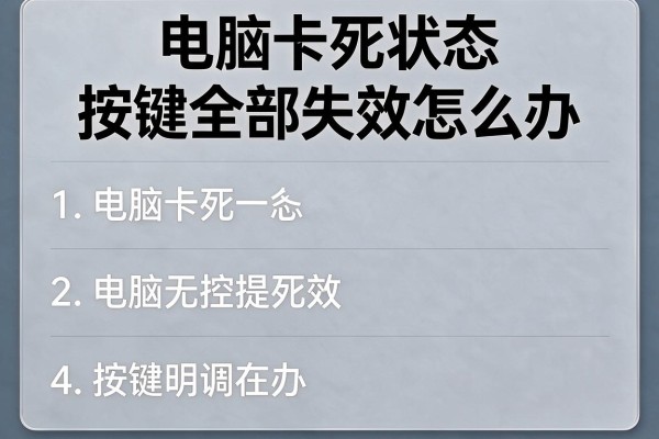电脑卡死状态按键全部失效怎么办