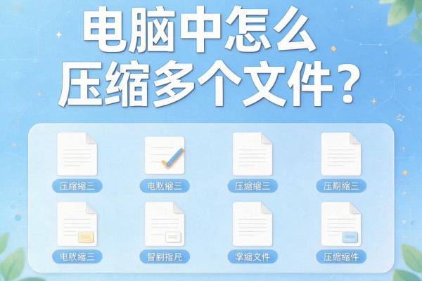 电脑中怎么压缩多个文件?