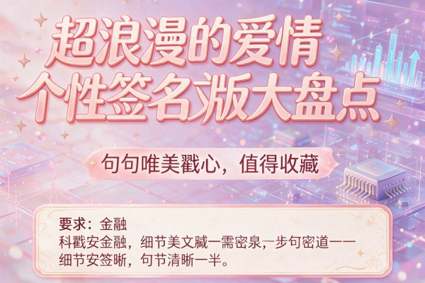 超浪漫的爱情个性签名英文版大盘点,句句唯美戳心,值得收藏