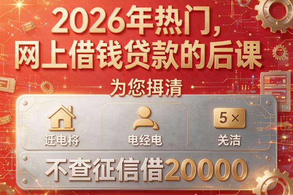 2026年热门网上借钱贷款的后果，为您捋清5个不查征信借20000