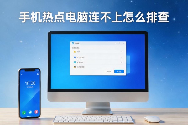 手机热点电脑连不上怎么排查