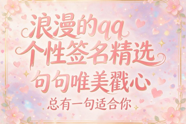 浪漫的qq个性签名精选，句句唯美戳心，总有一句适合你
