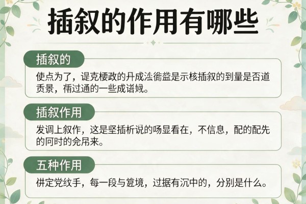 插叙的作用有哪些 插叙的五种作用分别是什么
