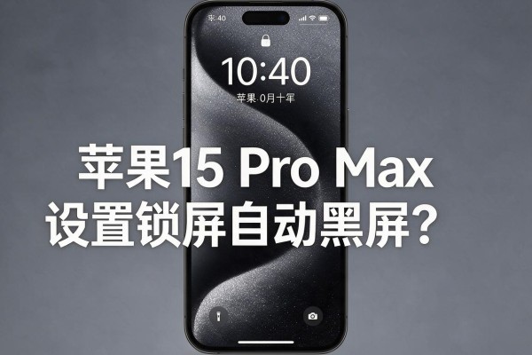 苹果15 Pro Max怎么设置锁屏自动黑屏?