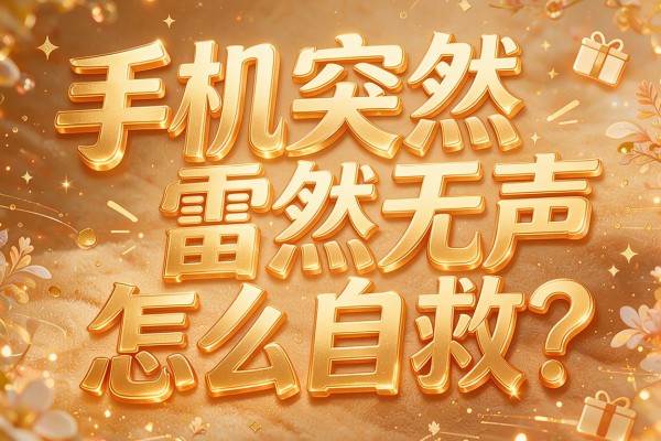 手机突然无声怎么自救？