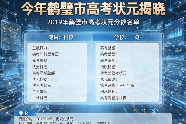 今年鹤璧市高考状元揭晓,2019年鹤璧市高考状元分数名单和学校一览