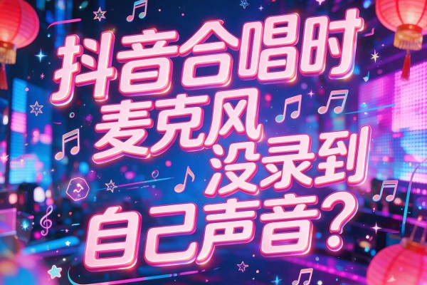 抖音合唱时麦克风没录到自己声音?