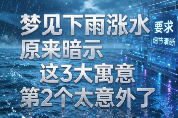 梦见下雨涨水原来暗示这3大寓意第2个太意外了