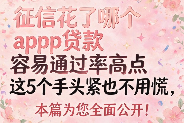 征信花了哪个app贷款容易通过率高点这5个手头紧也不用慌,本篇为您全面公开!