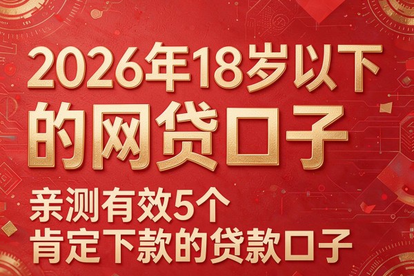2026年18岁以下的网贷口子，亲测有效5个肯定下款的贷款口子